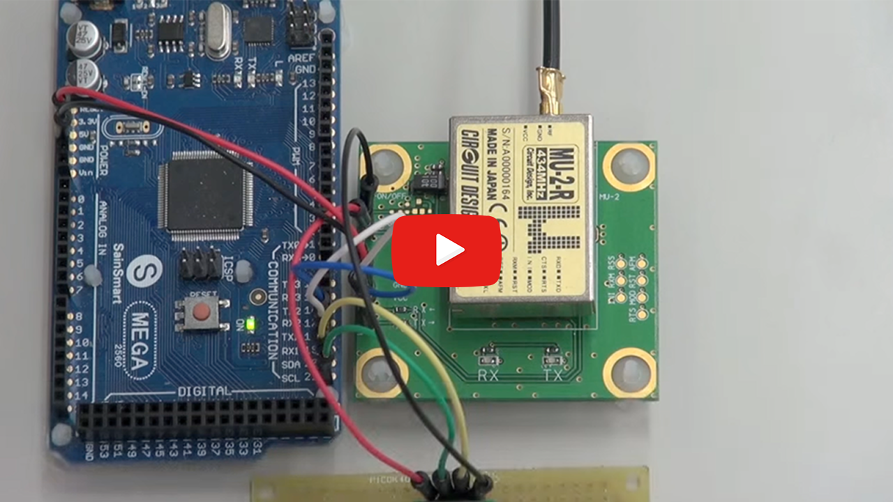 [ Video ] [ MU-2-R ] – Demonstrating how to send some sensor readings using Arduino and the low power transceiver MU-2-R.